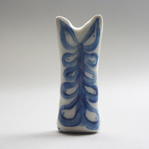 Porcelain Handmade Cat by Sam Taylor Spring Holt handbuilt ceramics painted slipware